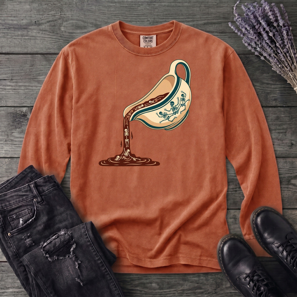 Skeleton Gravy Boat Long Sleeve T-Shirt