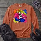 Festive Skeleton Long Sleeve T-Shirt
