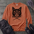 Cat Knitting Needles Long Sleeve T-Shirt