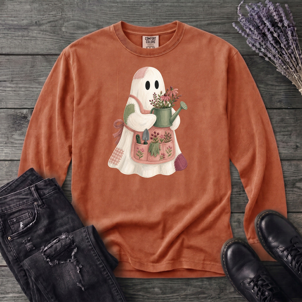 Patchwork Garden Ghost Long Sleeve T-Shirt