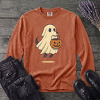 Ghost Dog Trick-Or-Treating Long Sleeve T-Shirt