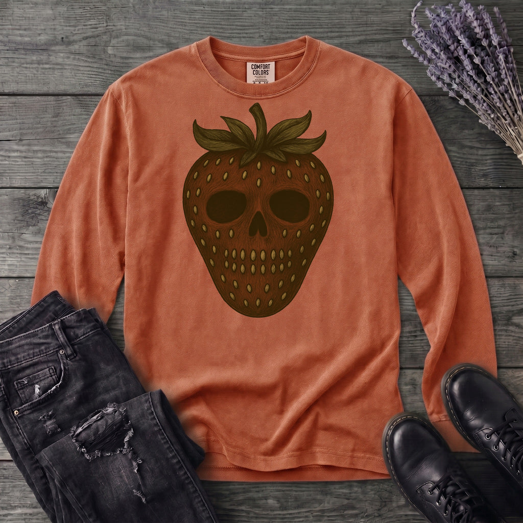 Strawberry Skull Long Sleeve T-Shirt