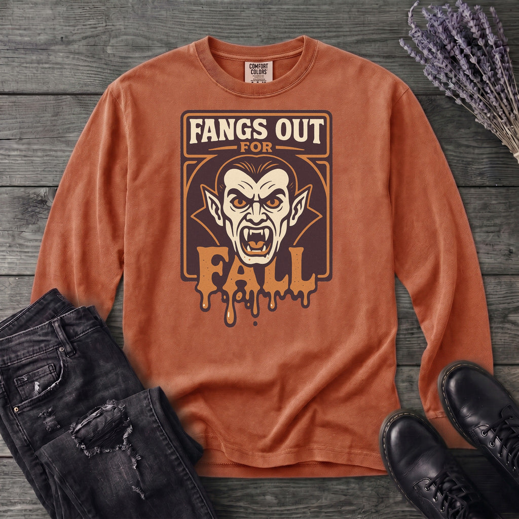 Fangs Out For Fall Long Sleeve T-Shirt