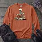 Skeleton Reading Long Sleeve T-Shirt