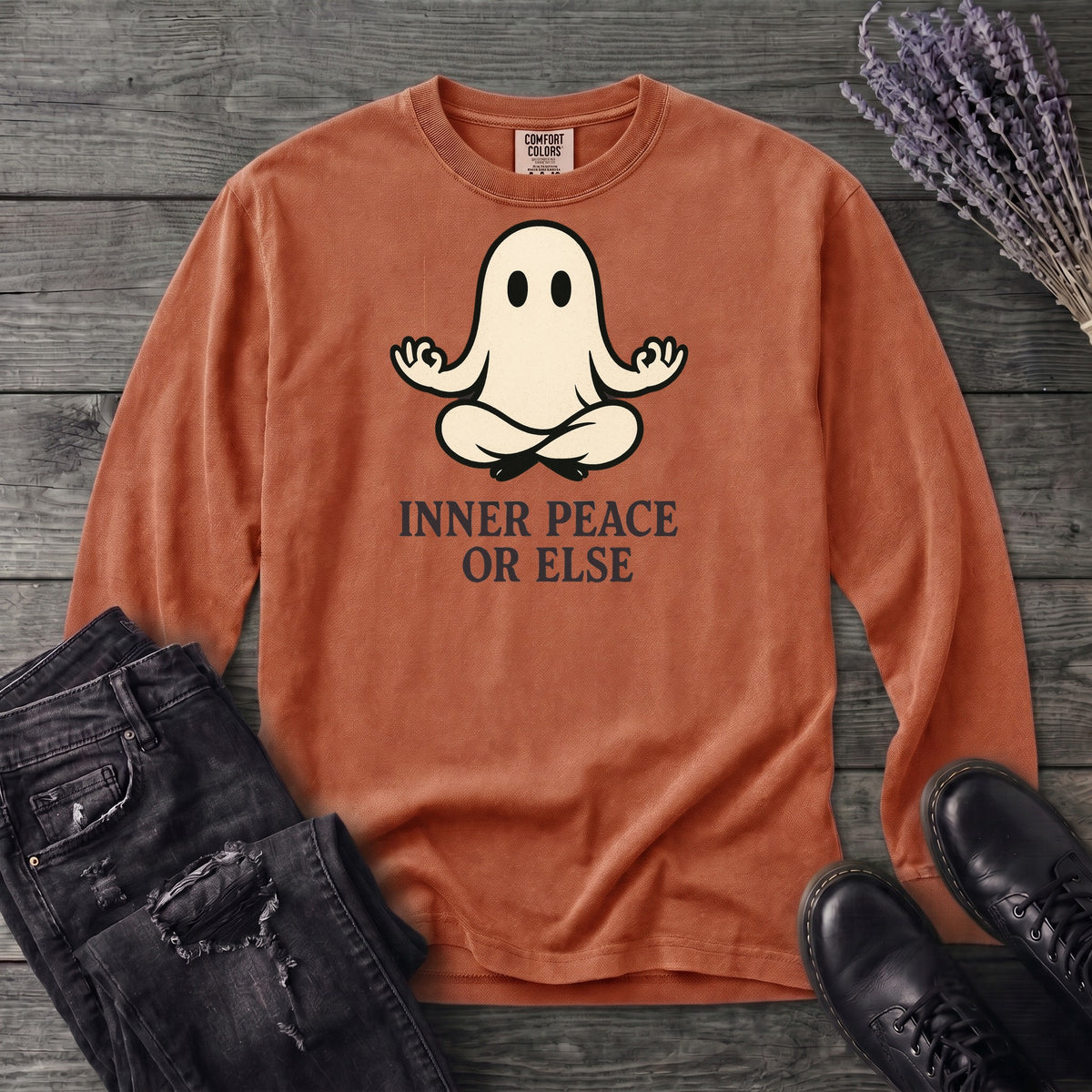 Inner Peace Or Else Long Sleeve T-Shirt