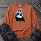 tropical ghost silhouette Long Sleeve T-Shirt