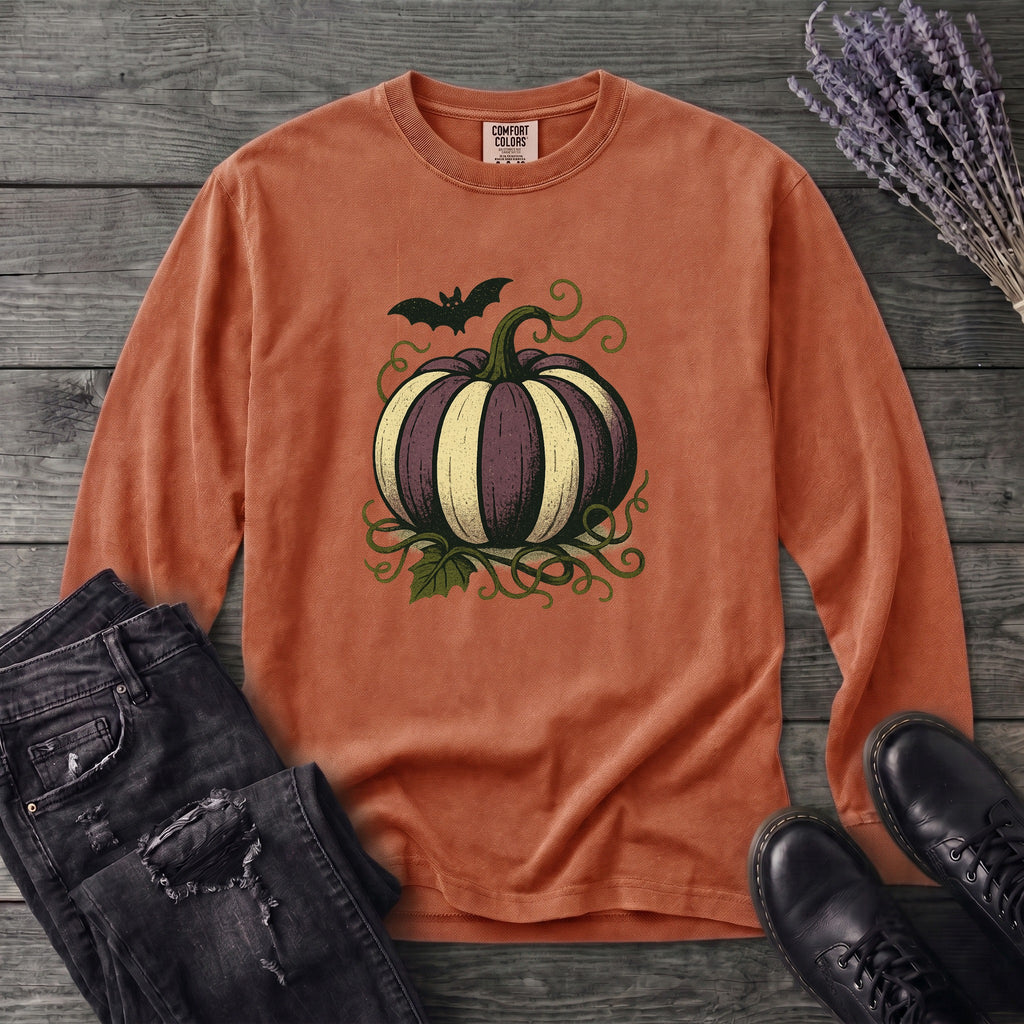 Striped Pumpkin Long Sleeve T-Shirt