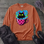 Cat Heart Mug Y2k 90s Long Sleeve T-Shirt