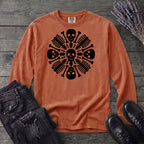 skeleton mandala Long Sleeve T-Shirt