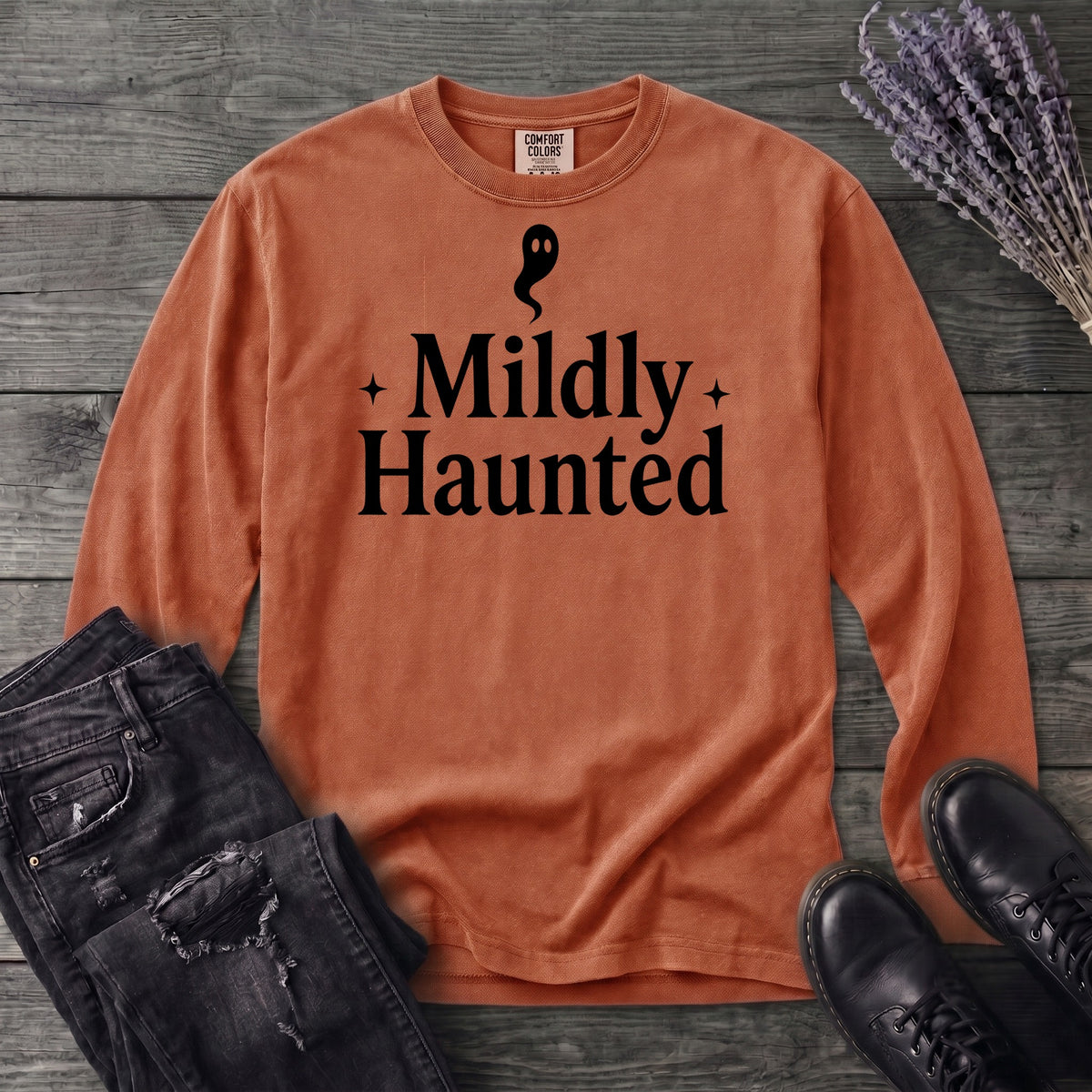 Mildly Haunted Long Sleeve T-Shirt