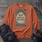 RIP Social Battery Long Sleeve T-Shirt