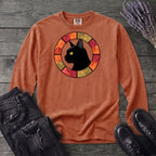 Black Cat Autumn Medallion Long Sleeve T-Shirt