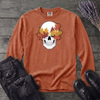 Fall Leaf Skull Long Sleeve T-Shirt