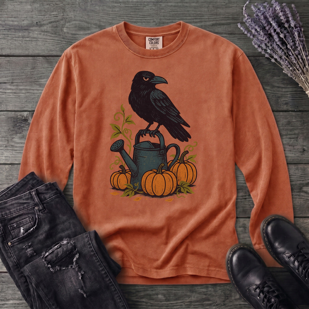 Raven Pumpkin Patch Long Sleeve T-Shirt