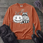 Raccoon And Pumpkin Long Sleeve T-Shirt