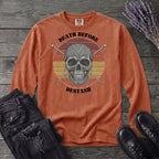 Death Before Destash Yarn Skull Long Sleeve T-Shirt