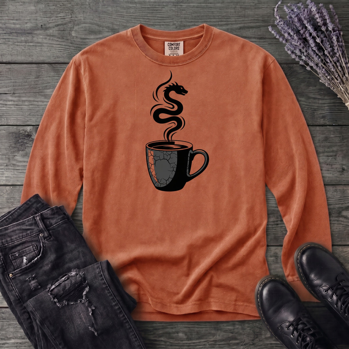 Dragon Coffee Long Sleeve T-Shirt