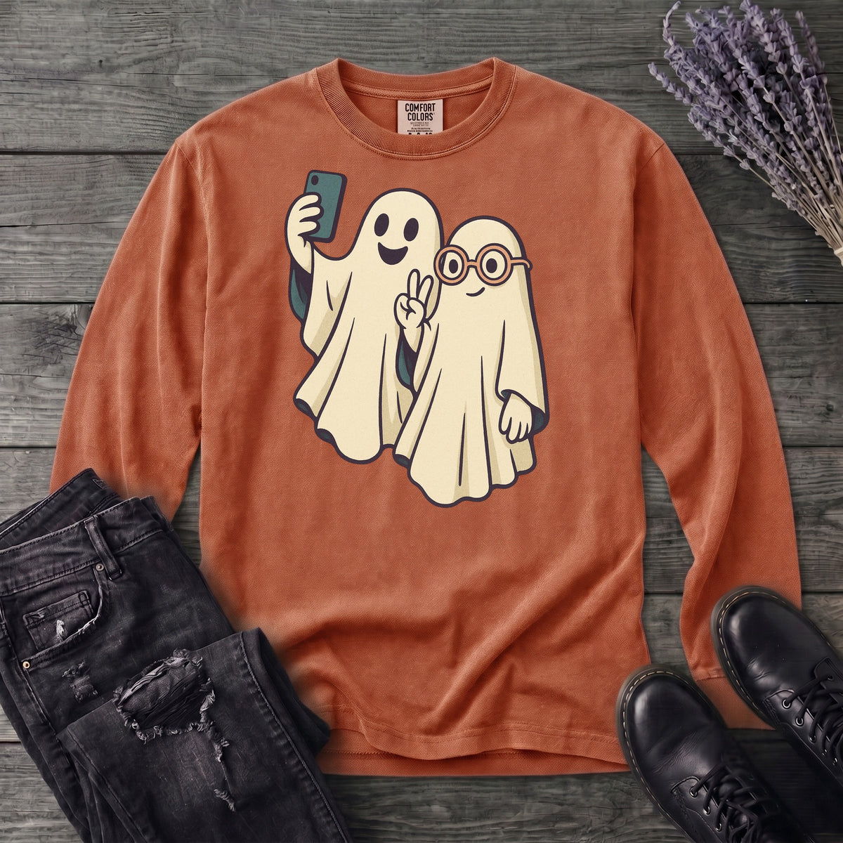 Selfie Ghosts Long Sleeve T-Shirt