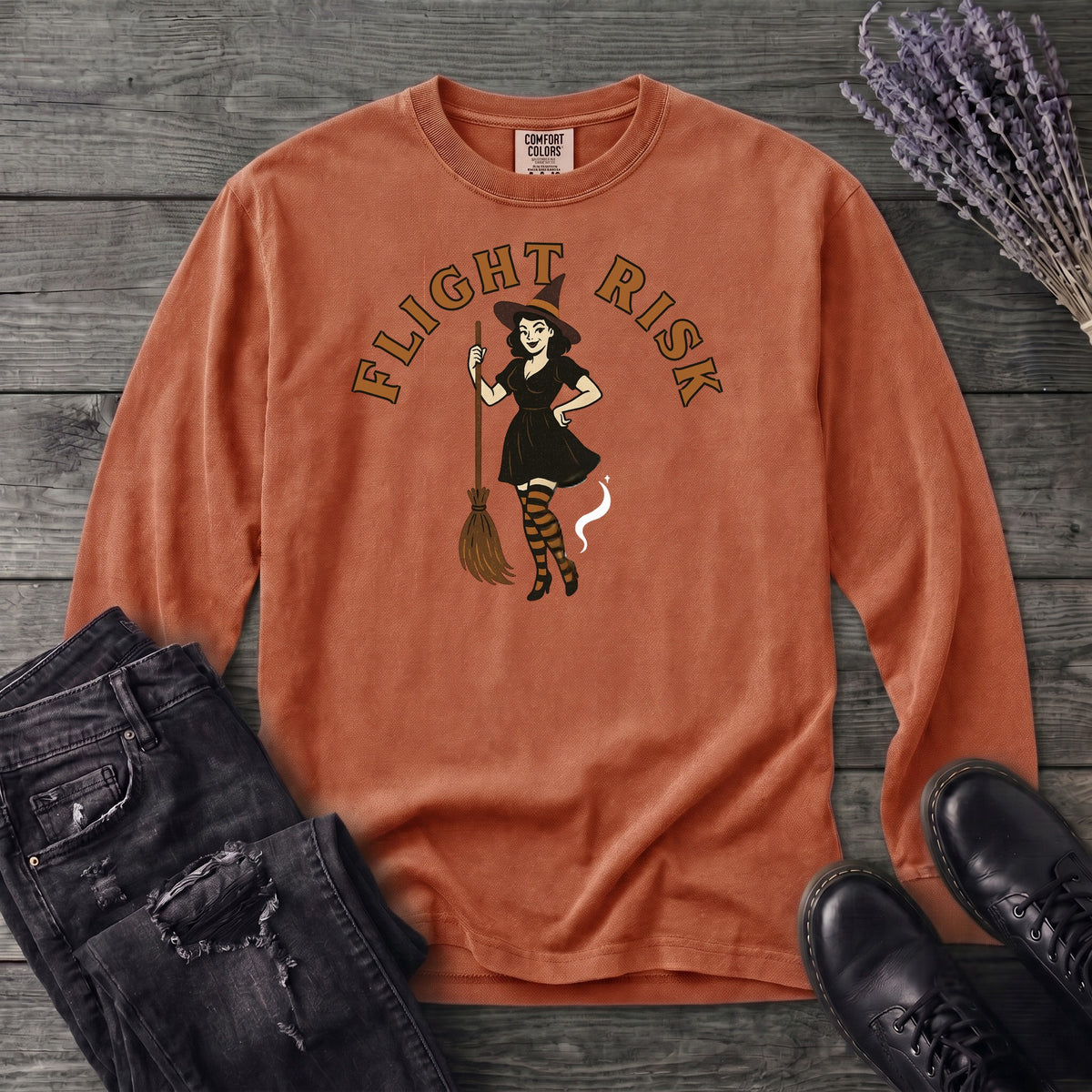 Witch Flight Risk Long Sleeve T-Shirt