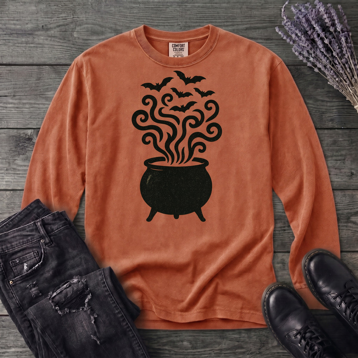 Bat Cauldron Long Sleeve T-Shirt