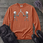 Skeleton Wishbone Pull Long Sleeve T-Shirt