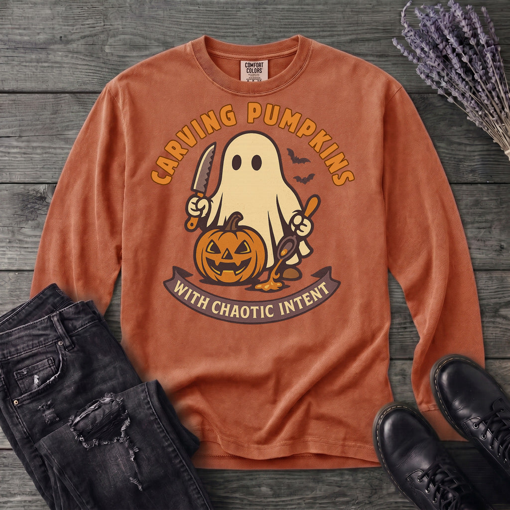 Carving Pumpkins Chaotic Long Sleeve T-Shirt