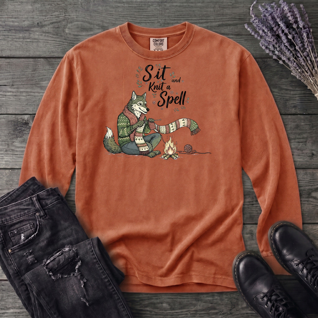 Sit And Knit A Spell Long Sleeve T-Shirt