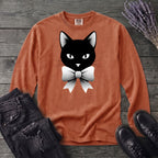 Retro Halftone Coquette Black Cat Long Sleeve T-Shirt