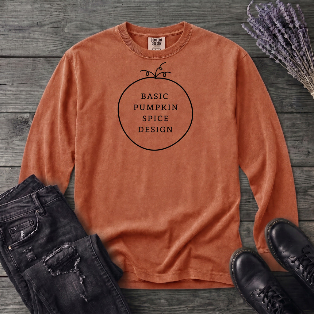 Basic Pumpkin Spice Design Long Sleeve T-Shirt