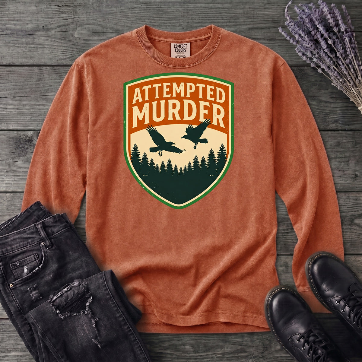 Attempted Murder Crows Long Sleeve T-Shirt