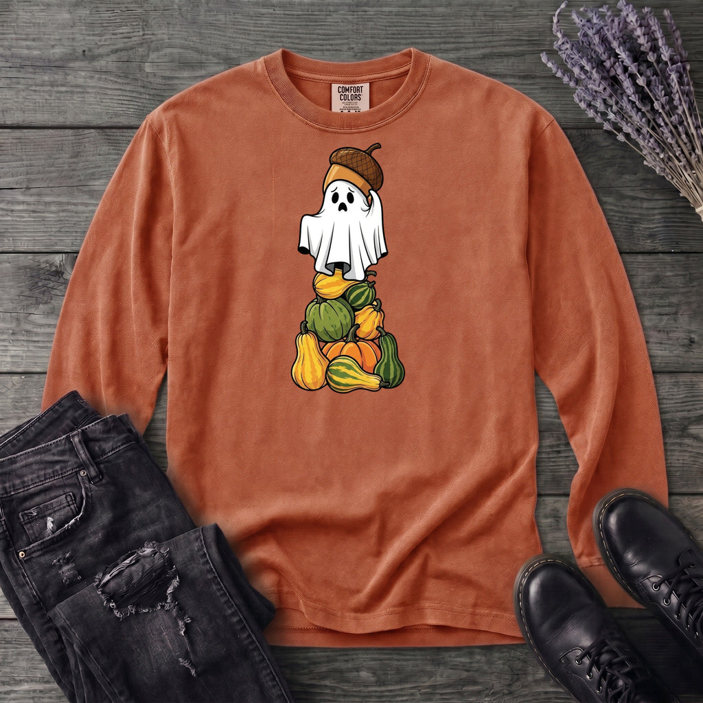 Stacked Squash Ghost Long Sleeve T-Shirt