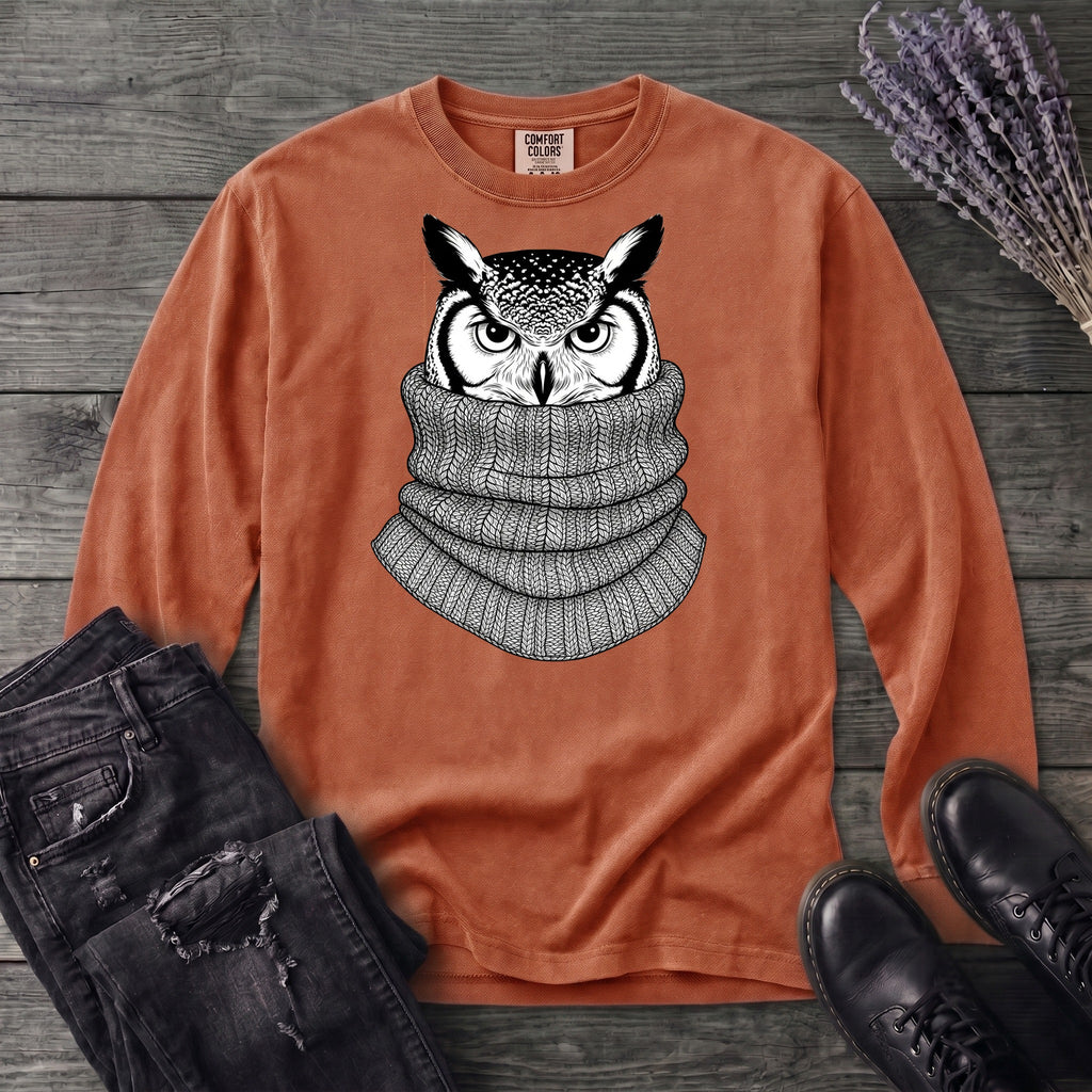 Owl In Cowl Long Sleeve T-Shirt