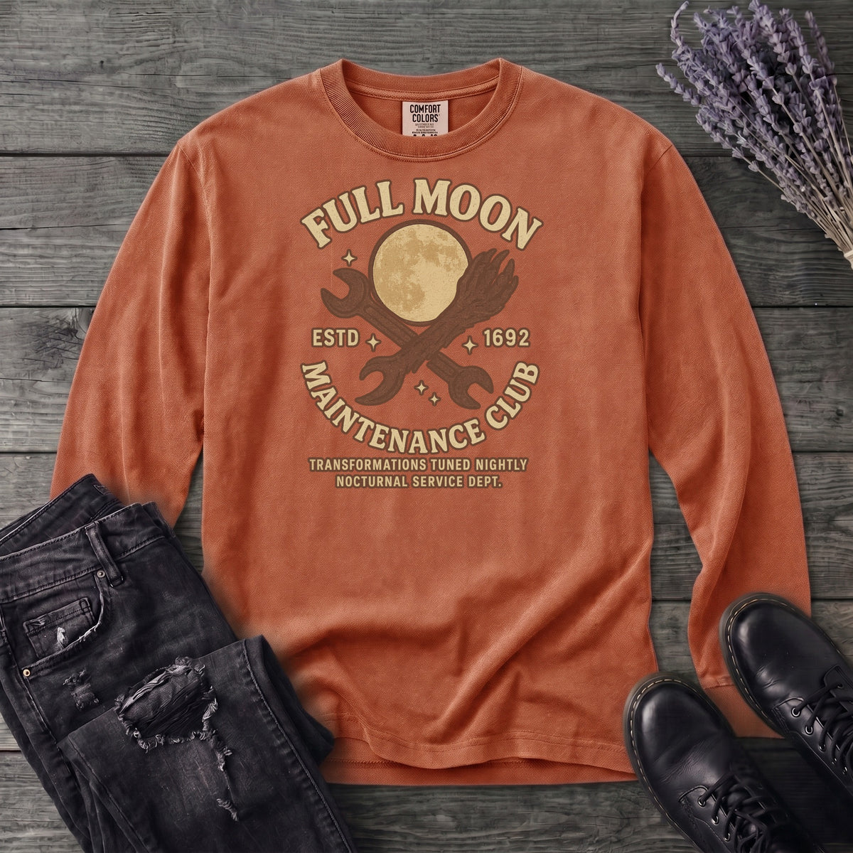 Full Moon Maintenance Long Sleeve T-Shirt
