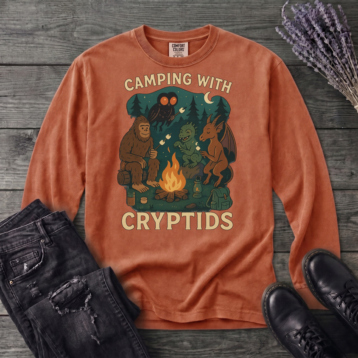 Cryptid Camping Long Sleeve T-Shirt