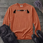 Cat Moon Phases Long Sleeve T-Shirt