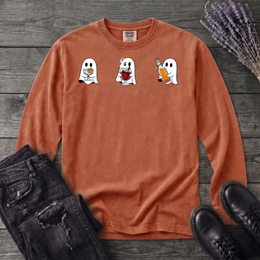 Ghosts With Booze Long Sleeve T-Shirt