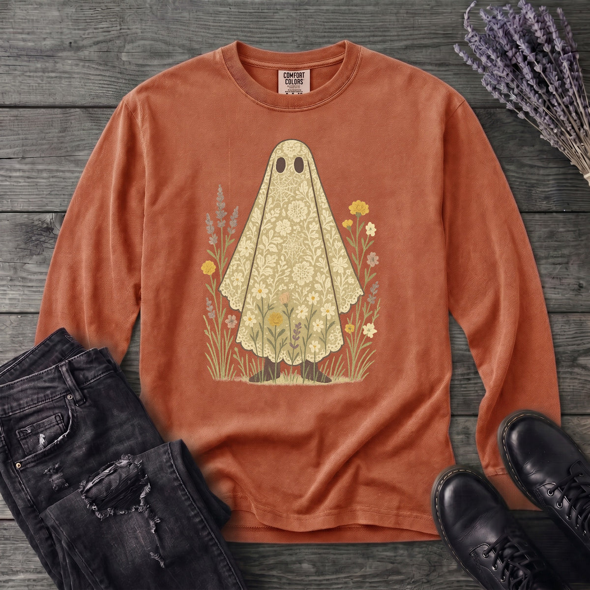 lace ghost Long Sleeve T-Shirt