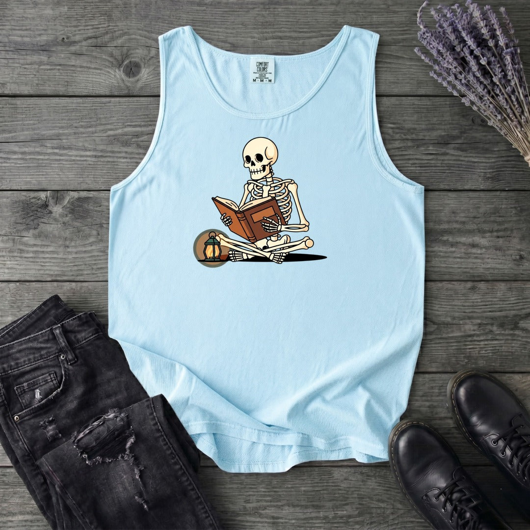 Skeleton Reading Tank Top