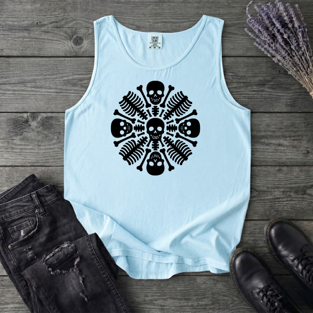skeleton mandala Tank Top