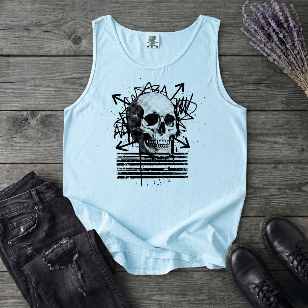 Grunge Skull Tank Top