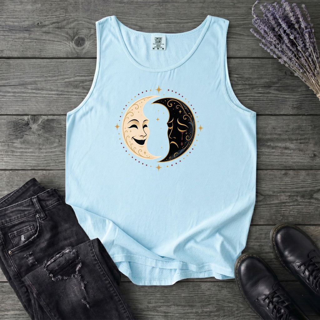 Comedy Tragedy Moons Tank Top