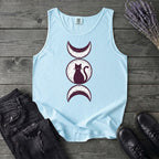 Triple Moon Goddess Cat Tank Top