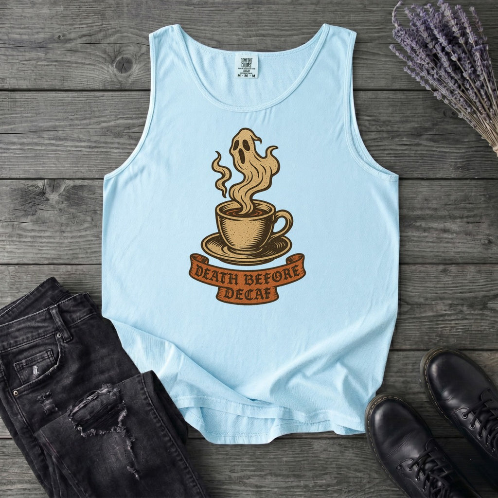 Death Before Decaf Tank Top