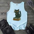 black cat glasses books Tank Top