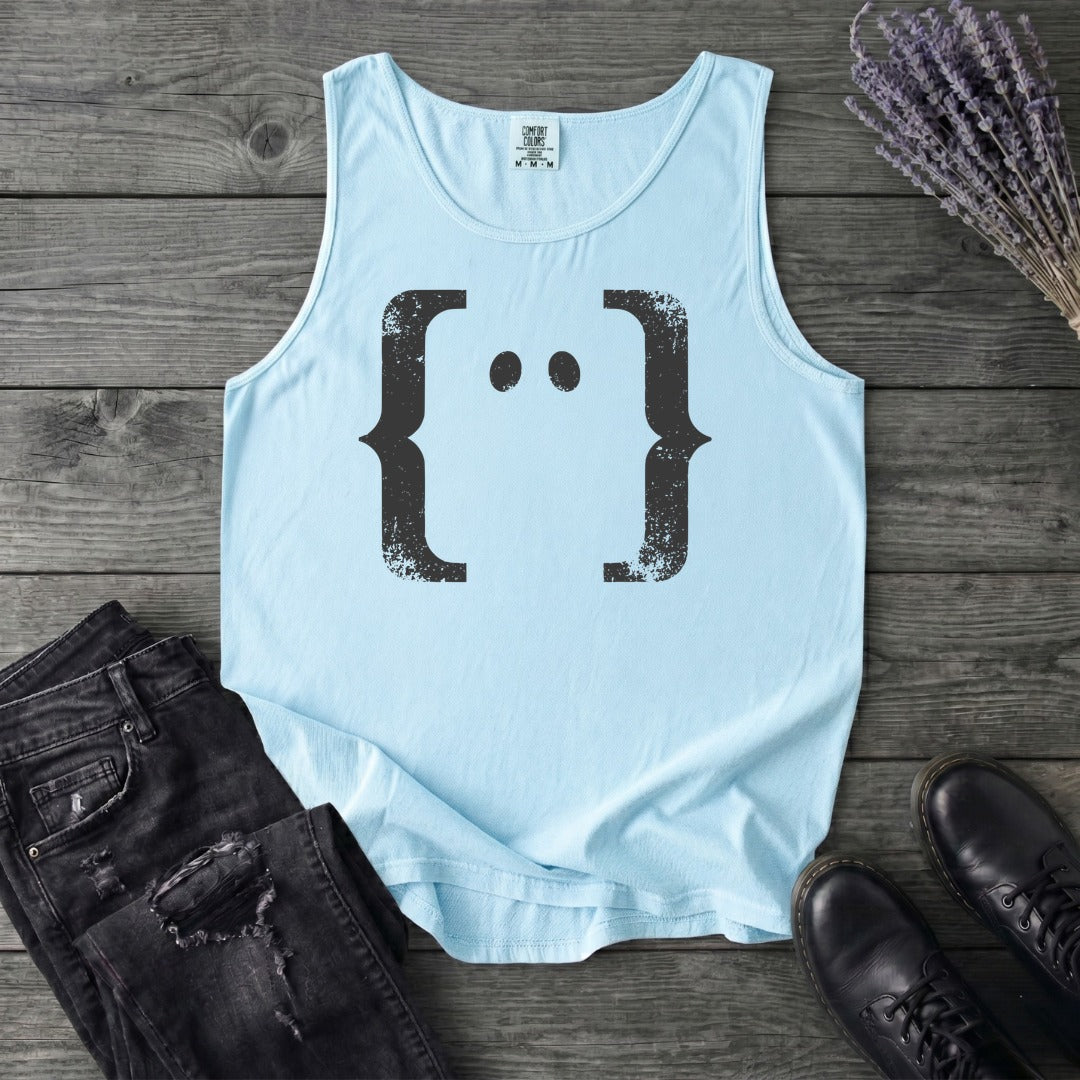 Negative Space Ghost Tank Top