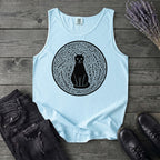 garden cat linocut Tank Top
