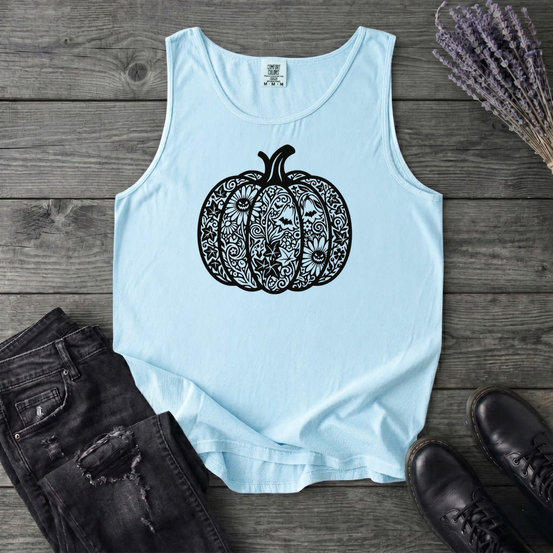 Linocut Pumpkin Tank Top