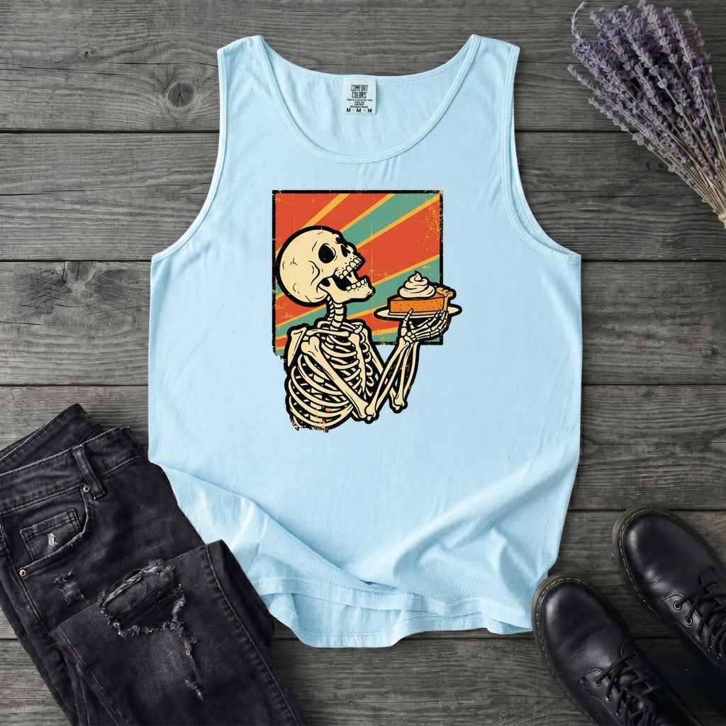Skeleton Pumpkin Pie Grunge Tank Top