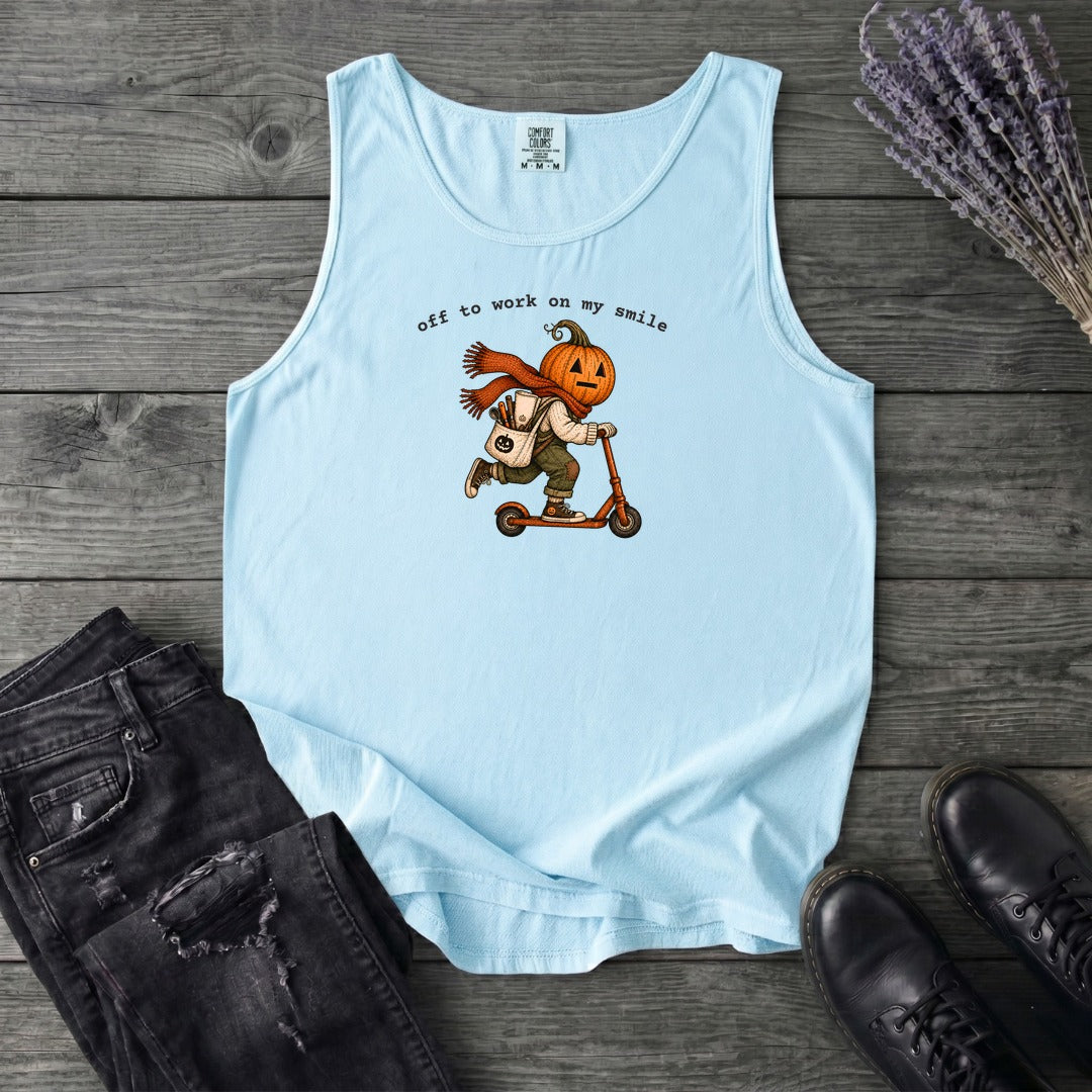 Off To Work On My Smile Tank Top