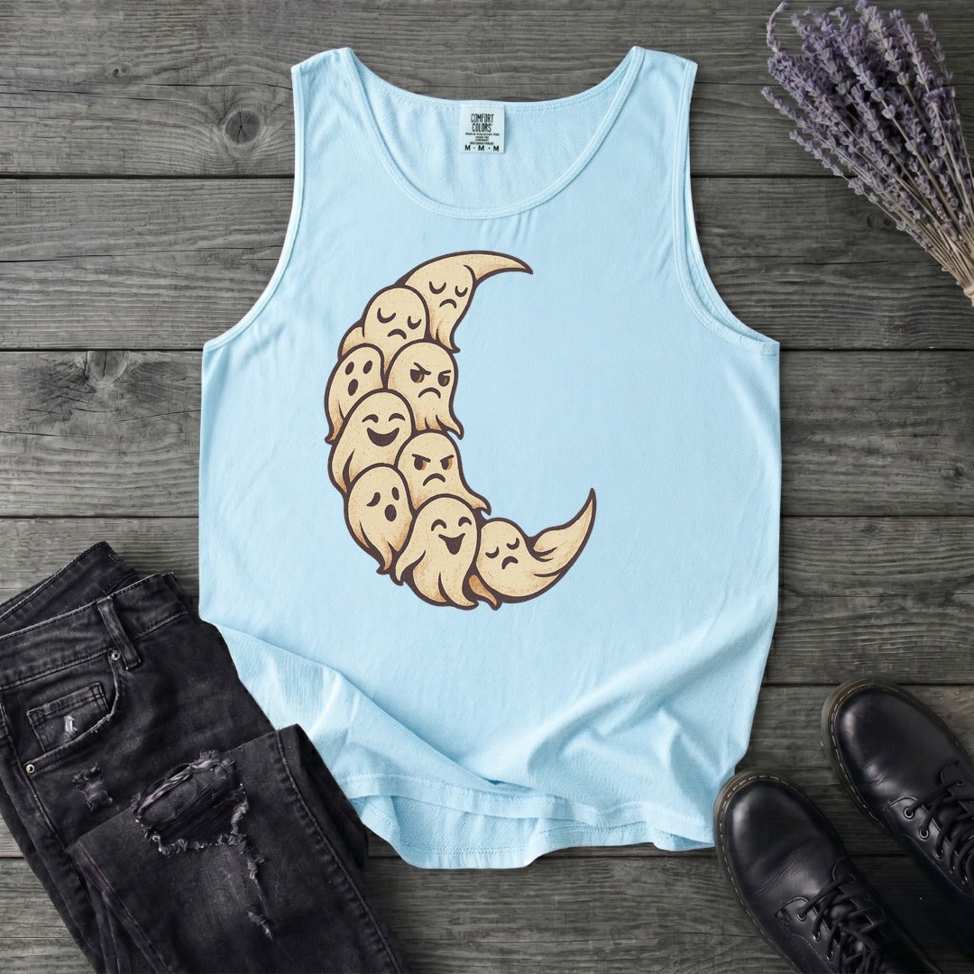 crescent moon ghosts Tank Top